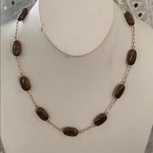 Copper Colored Beads Goldfilled Necklace